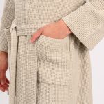 Waffle Linen Robe For Men